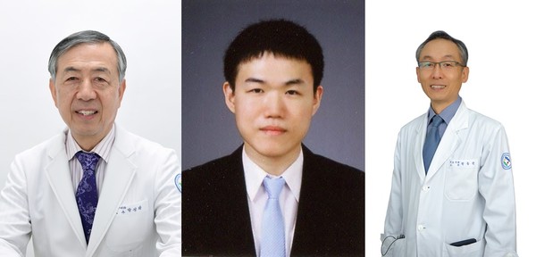 왼쪽부터 전북대병원 신장내과 박성광 교수, 김형완 교수, 비뇨의학과 박종관 교수