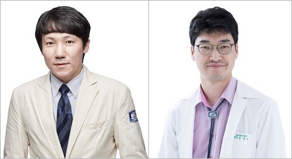 왼쪽부터 서울성모병원 내분비내과 하정훈 교수, 혈핵내과 박성수 교수