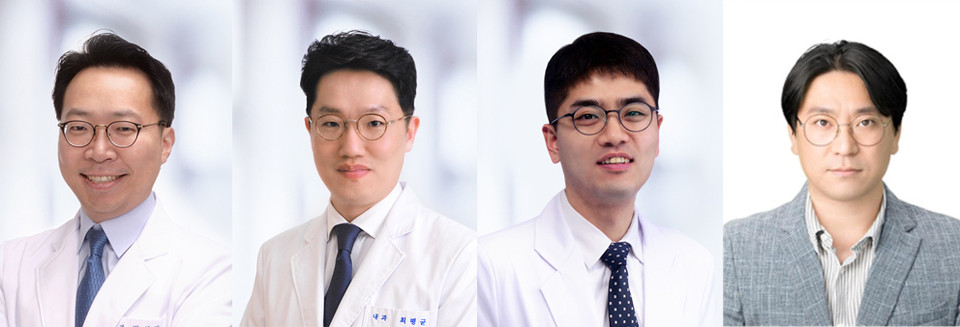 사진 왼쪽부터 서울대병원 감염내과 박완범·최평균·강창경 교수, 서울의대 약리학교실 이창한 교수