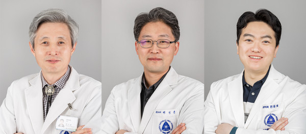 대구가톨릭대학교병원 흉부외과 박기성‧배지훈‧전윤호 교수(사진 왼쪽부터)
