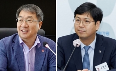 김덕수 건보공단 기획이사(왼쪽)와 신현웅 심평원 기획이사