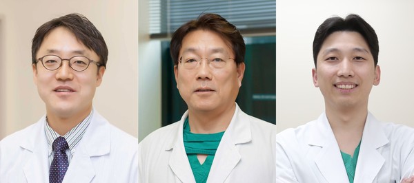 왼쪽부터 서울아산병원 심장내과 박덕우, 박승정, 강도윤 교수
