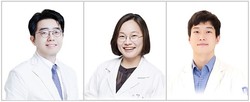 왼쪽부터 은평성모병원 혈관이식외과 황정기‧김미형 교수, 조형진 임상강사