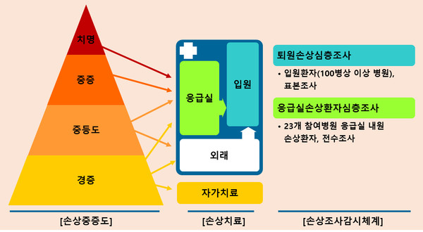 손상 중증도 및 병원이용방법에 따른 손상조사감시체계 분류