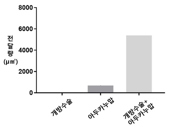 실험군 간 약물 전달량