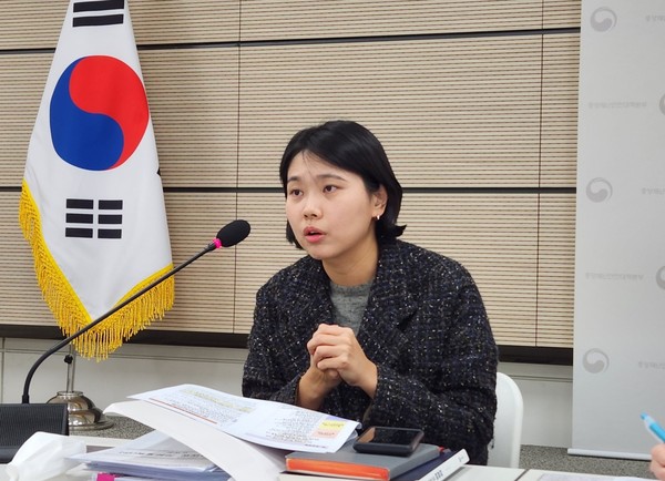 김은영 응급의료과장이 2월 7일 정부세종청사에서 전문기자협의회와 간담회를 갖고 있다.