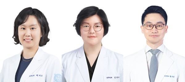 좌측부터 분당서울대병원 산부인과 박지윤 교수, 김현지 교수, 정신건강의학과 명우재 교수