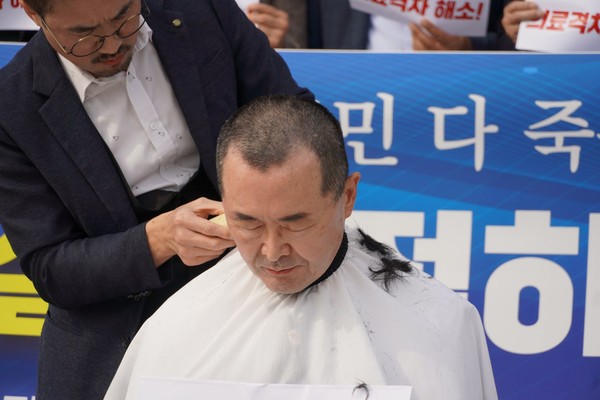 전남권 의대 신설을 위해 삭발까지 감행한 더불어민주당 소병철 의원