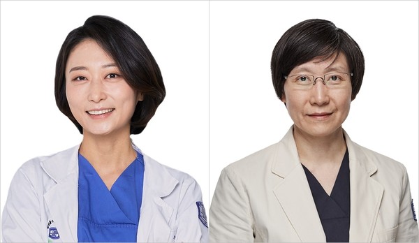 왼쪽부터 서울성모병원 혈관이식외과 장은주 임상강사, 소아외과 정재희 교수