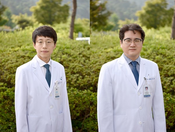 왼쪽부터 화순전남대병원 대장항문외과 이수영 교수, 김창현 교수