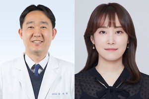 사진 왼쪽부터 분당서울대병원 산부인과 김기동 교수, 고려대학교 안산병원 산부인과 김남경 교수