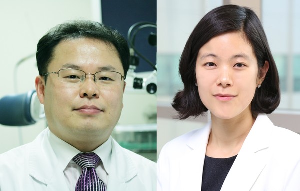 왼쪽부터 중앙대학교병원 이비인후과 김경수·민현진 교수