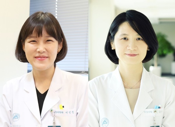 왼쪽부터 서울아산병원 건강의학과 이민정 교수, 김홍규 교수