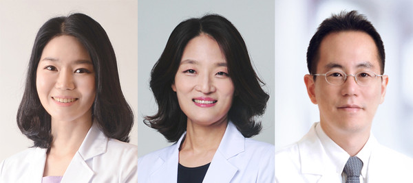 (왼쪽부터) 강남센터 알레르기내과 이소희, 김선신 교수, 서울대병원 박흥우 교수