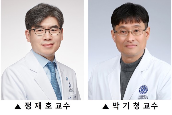 연세대학교 의과대학 외과학교실 정재호·박기청 교수(사진 왼쪽부터).