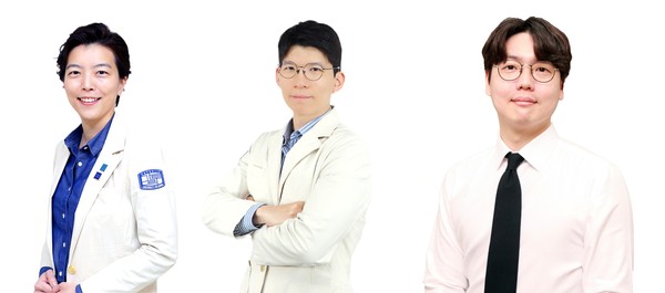 왼쪽부터 성빈센트병원 정형외과 김윤정 교수, 최연호 교수, 양수빈 물리치료사