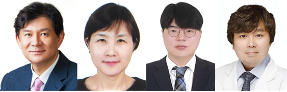 사진 좌측부터 나승운, 김정분, 최병걸, 이민우 교수