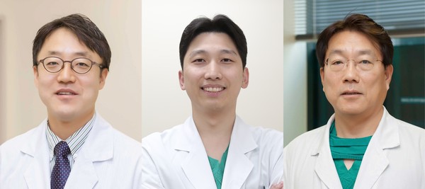 왼쪽부터 서울아산병원 심장내과 박덕우 교수, 강도윤 교수, 박승정 교수