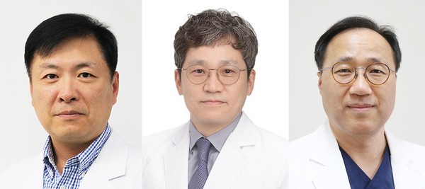 전영훈 진료부원장, 유은상 기획조정실장, 조대철 대외협력실장(사진 왼쪽부터)