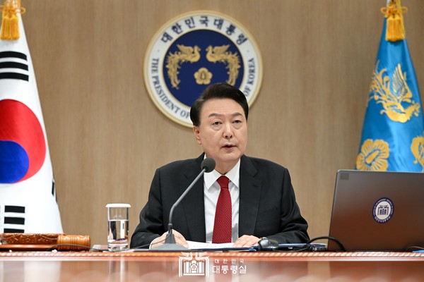 지난 3월 19일 열린 국무회의에서 모두 발언을 하고 있는 윤석열 대통령.(사진 출처=대통령실)